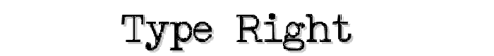 Type right! font